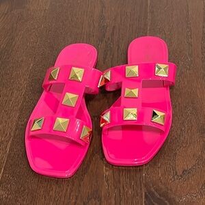 Abata Pink Jelly Sandals Size 9